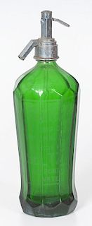 Coca-Cola Seltzer Bottle in Green Glass