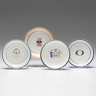Chinese Export Armorial Saucers