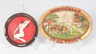 Monticello Whiskey and Marilyn Monroe Tip Trays