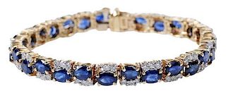 14kt. Sapphire & Diamond Bracelet