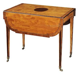 Fine George III Inlaid Satinwood Pembroke Table