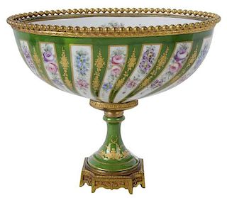 Sevres Style Centerpiece with Bronze Mounts