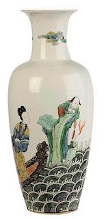 Chinese Enamel Vase With Moon Toad