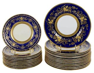 25 Minton Cobalt Blue Plates