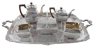 Five Piece English Silver Tea Service
