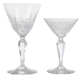24 Baccarat Clear Cut Wine Goblets