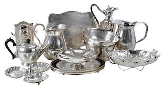 14 Pieces Silver-Plate Hollowware