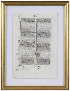 Framed Illuminated Manuscript