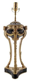Gilt Bronze and Carved Marble Empire Style Urn
