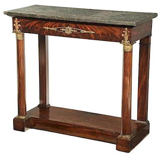 Empire Bronze Mounted Marble Top Pier Table