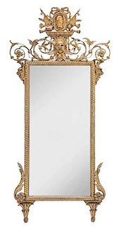 Italian Neoclassical Carved and Gilt Wood Mirror