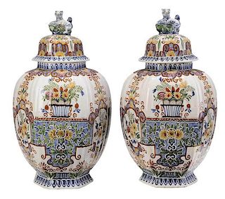 Pair of Delft Jars