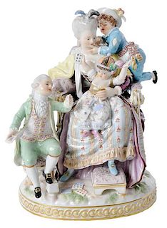Meissen Figural Grouping of Card Players