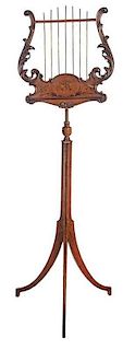 Edwardian Marquetry Inlaid Satinwood Music Stand