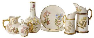 Seven Pieces Royal Worcester Porcelain