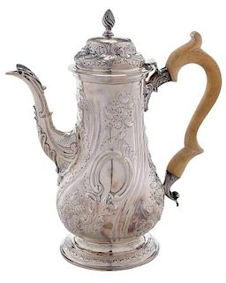 George III English Silver Coffee Pot