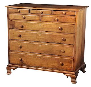 Unusual Southern Chippendale Walnut Chest
