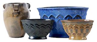 Four Fulper Pottery Vases
