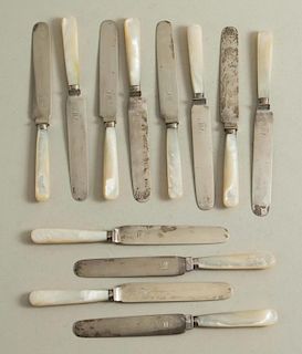 12 Mother of Pearl Handled Knives