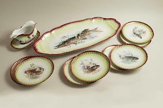 Imperial Crown China Porcelain Fish Service