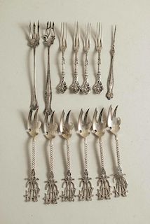 Assorted Sterling Silver Forks & Pick