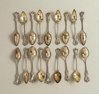 18 Sterling Fruit Spoons, Towle, Old Colonial