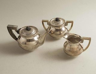 Three-Piece Sterling Silver Tea Set