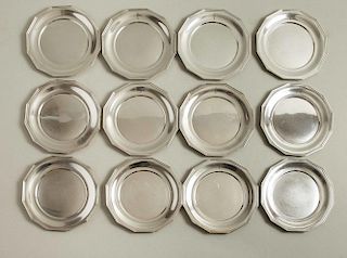 Sterling Silver Canape Plates, Wallace