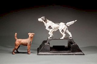 Two Cast Iron Dogs