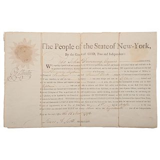 John Jay, George Clinton, and Morgan Lewis Militia Appointments Signed