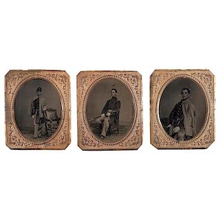 Civil War Tintypes of a Young Union Officer, Plus