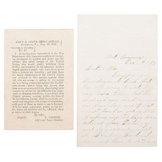 Confederate Propaganda Handbill and Letter from Union Soldier That Received It