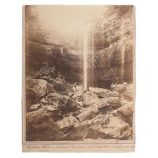 Civil War Albumen Photograph, Lulah Falls, Lookout Mountain
