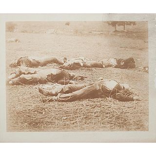 Timothy O'Sullivan Albumen Photograph, A Harvest of Death at Gettysburg