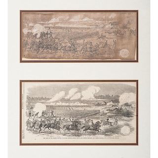 Battle at Savage Station, Virginia, June 1862, Civil War Pencil Sketch by Alfred R. Waud