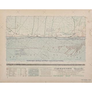 Map of Utah Beach - North, Updated May 30, 1944
