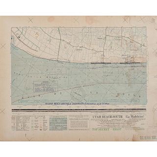 Map of Utah Beach - South, Updated May 30, 1944
