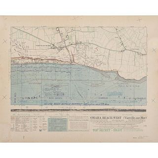 Map of Omaha Beach - West, Updated May 30, 1944