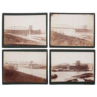 Photographs of Bridge Construction in Cincinnati, Ca 1888