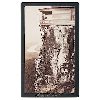 Sunset Rock, Lookout Mountain, Tennessee Boudoir Card Showing Hardie Brother with Camera