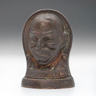 Taft & Sherman, "Peaceful Bill / Smiling Jim" 1908 Campaign Cast Iron Still Bank