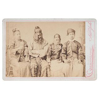 Hairy Family of Burma, Cabinet Card by Eisenmann