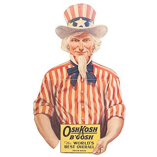 Uncle Sam, OshKosh B'Gosh Die Cut Advertising Sign