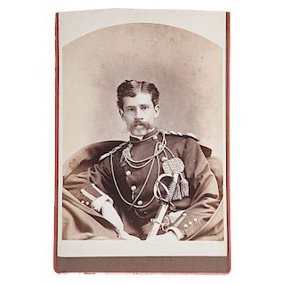 Charles Larned, 7th US Cavalry, Cabinet Card by G.W. Pach