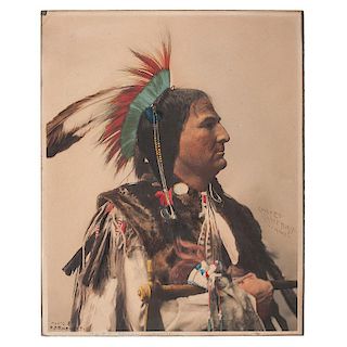 F.A. Rinehart Platinum Photograph of Chief Ed Crazy Horse