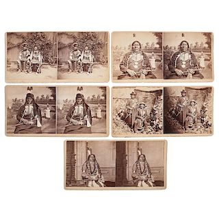 O.S. Goff, Rare and Early Stereoviews of Identified Sioux Indians
