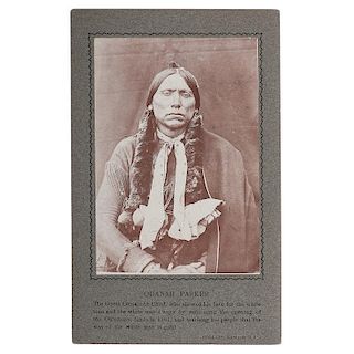 Quanah Parker Boudoir Photograph by Collins, Lawton, Oklahoma Terr.