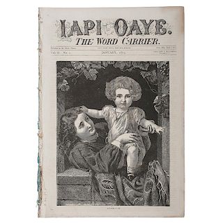 Complete Run of Iapi Oaye (The Word Carrier) Rare Sioux Newspaper, Dated 1873