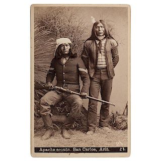 Cabinet Card of Apache Scouts, San Carlos, Ariz.