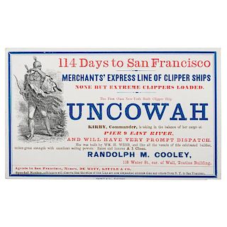 Clipper Ship Card for Uncowah by Nesbitt